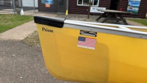Wenonah Prism - Aramid Ultralight, Silver Trim, Center Pedestal Seat, Footbrace, Outfitter Edition - Blem