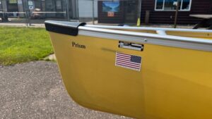 Wenonah Prism - Aramid Ultralight, Silver Trim, Center Pedestal Seat, Footbrace, Outfitter Edition - 1st Quality