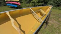 Wenonah Escape - Aramid Ultralight, Silver Trim, Ash Yoke, Bucket Seats, Foot Brace Installed - Blem - Image 7