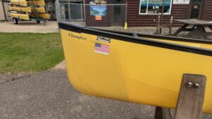 Wenonah Champlain - Aramid Ultra-Light, Black Trim, Bucket Seats, Ash Yoke, Foot Brace Installed, Integrated Skid Plates - NOS