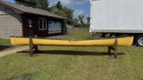 Wenonah Minnesota II Canoe - Aramid Ultralight, Black Trim, Outfitter Edition,  Bucket Seats, Foot Brace - NOS - Image 2