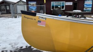 Wenonah Prospector 16 - Aramid Ultra-Light, Silver Trim, Curved Hung Web Seats - NOS