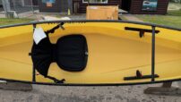 Wenonah Wee Lassie 12'6" - Aramid Ultra-Light, Black Aluminum Trim, Floor Mounted Seat, Foot Brace - NOS - Image 4