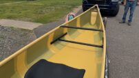 Wenonah Wilderness - Graphite Ultra Light, Wood Inwales w Black Accent, Center Pedestal Seat, Foot Brace - Blem - Image 5