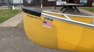 Wenonah Prospector 15 - Outfitter, Aramid Ultralight, Silver Trim, Curved Hung Web Seats - Blem
