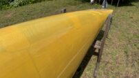 Wenonah Voyager - Aramid Ultralight, Silver Trim, Pedestal Seat, Footbrace - Factory Demo - Image 7