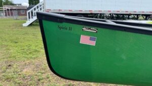 Wenonah Spirit II - InTek Polyester Ultra Light, Black Trim, Ash Yoke, Graphite Bucket Seats with Sliding Bow, Foot Brace - Factory Demo