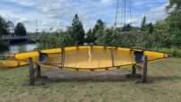 Wenonah Minnesota II Canoe - Aramid Super Lite, Black Trim, Graphite Seats, Foot Brace - Factory Demo - Image 4