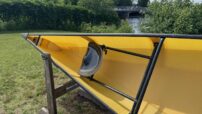 Wenonah Minnesota II Canoe - Aramid Super Lite, Black Trim, Graphite Seats, Foot Brace - Factory Demo - Image 5