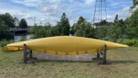 Wenonah Minnesota II Canoe - Aramid Super Lite, Black Trim, Graphite Seats, Foot Brace - Factory Demo - Image 8