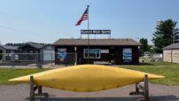 Wenonah 18 Jensen II- Aramid Ultralight, Black Trim, Bow and Stern Sliding Bucket Seats, Bailer  - Blem - Image 10