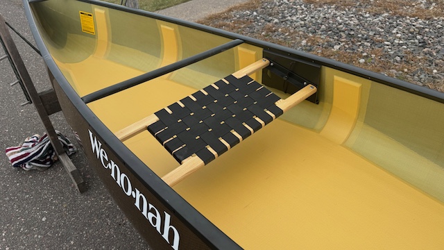 Wenonah Vagabond - Graphite Ultralight, Black Trim, Center Adjustable Hung Web Seat - Blem - 1 of a kind - Image 4