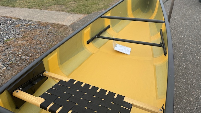 Wenonah Vagabond - Graphite Ultralight, Black Trim, Center Adjustable Hung Web Seat - Blem - 1 of a kind - Image 5