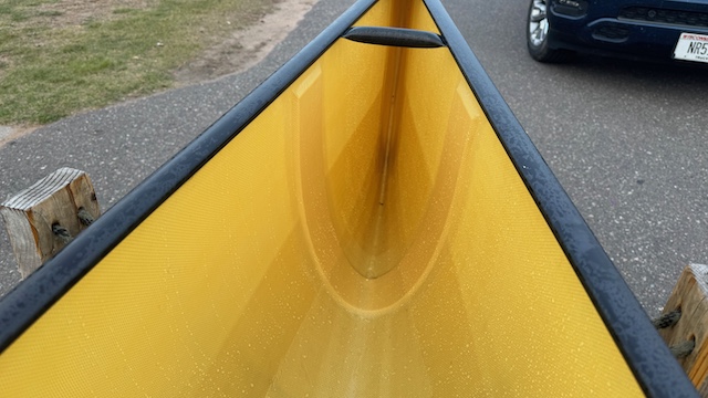 Wenonah Minnesota II Canoe - Aramid Ultralight, Black Trim, Outfitter Edition, 2 Sliding Bucket Seats, Foot Brace - NOS - Image 7