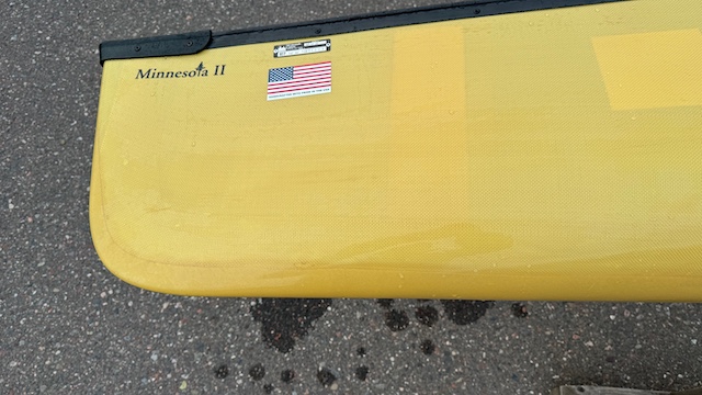 Wenonah Minnesota II Canoe - Aramid Ultralight, Black Trim, Outfitter Edition, 2 Sliding Bucket Seats, Foot Brace - NOS - Image 9