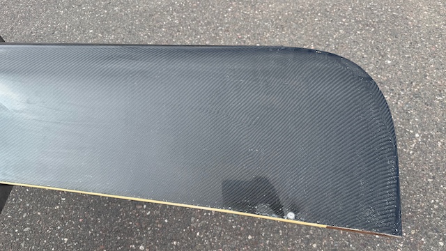 Wenonah J203 Racing Canoe - Graphite Ultra-Light - Wood Inwales w Black Accent, Center Bailer, Integrated Race Seat with Foot Brace - Blem - Image 13