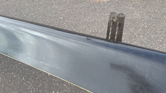Wenonah J203 Racing Canoe - Graphite Ultra-Light - Wood Inwales w Black Accent, Center Bailer, Integrated Race Seat with Foot Brace - Blem - Image 14