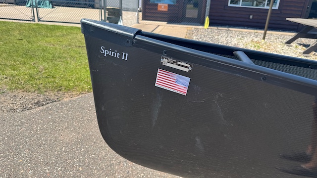 Wenonah Spirit II - InTek Carbon Ultra-Light, Black Trim, Ash Yoke, Graphite Bucket Seats with Sliding Bow, Foot Brace - Blem