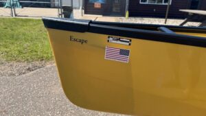 Wenonah Escape - Aramid SuperLight, Black Trim, Ash Yoke, Graphite Bucket Seats, Foot Brace Installed - NOS