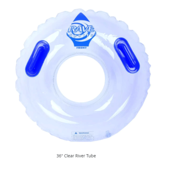 Inflatable – River Tube – Heavy Duty 36″ – Clear