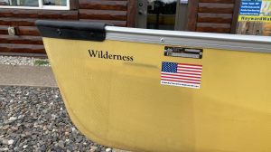 Wenonah Wilderness – Aramid Ultralight, Silver Trim, Center Adjustable Hung Web Seat, Internal Felt Skid Plates – Blem